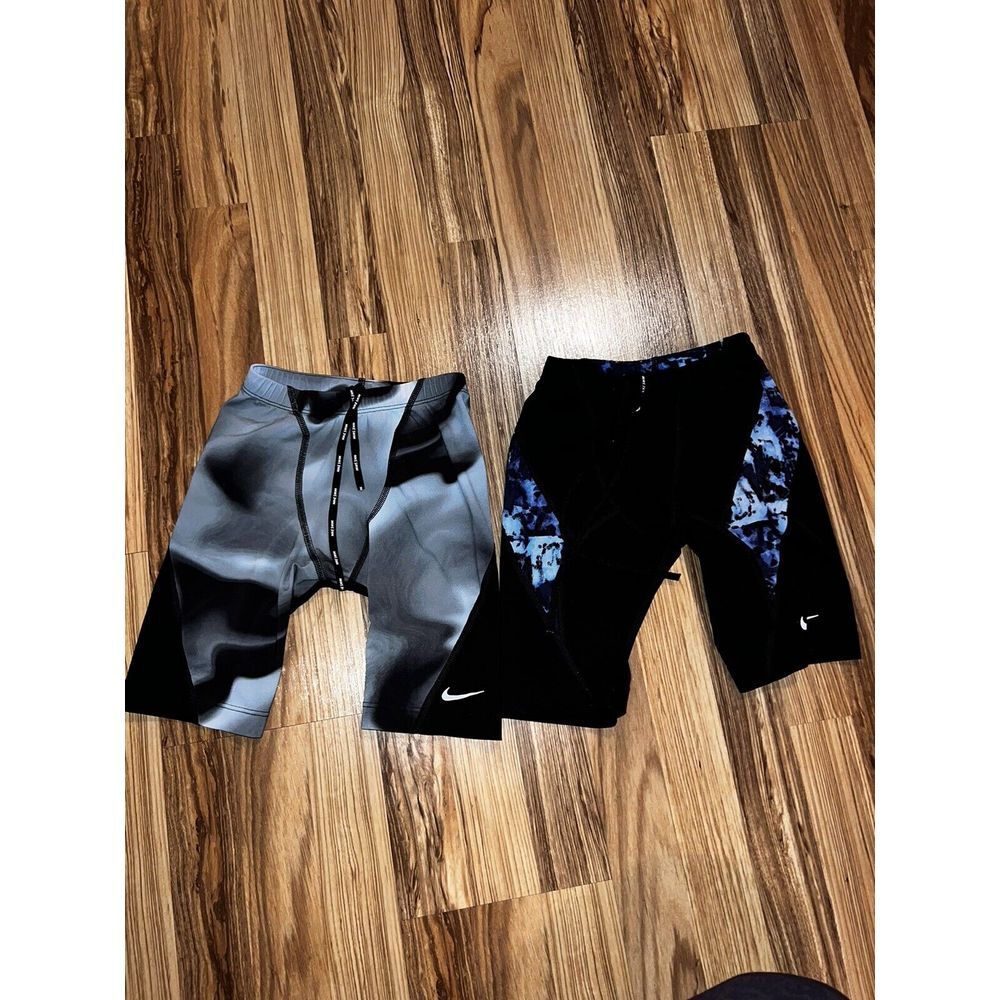 Nike‎ Swim Trunks  Sz 26 Competition Youth Boys (lot of 2)